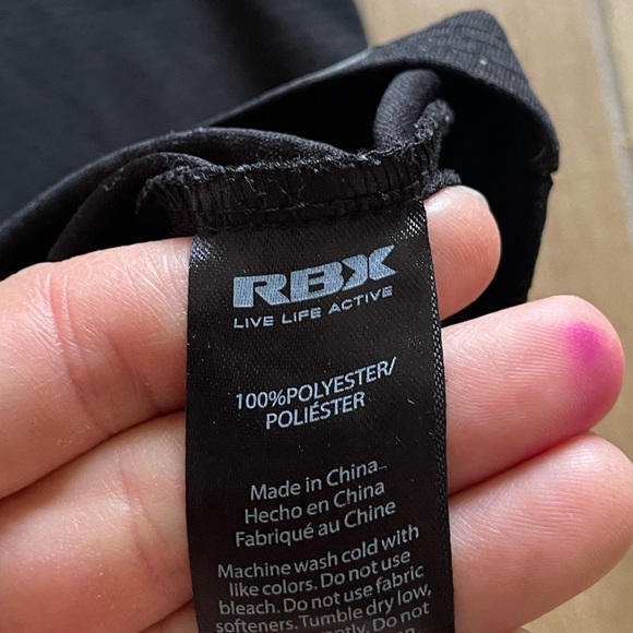 RBX Black Short Sleeve 100% Polyester Athletic Shirt Men's Large - Picture 6 of 8